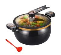 Mini Pressure Cooker,8L Enamel Pressure Cooker,Non-Stick Fast Heating Pumpkin Soup Pot,with Lock Handles and Glass Lid,Multifunctional,for Soups Stews & Food Prep