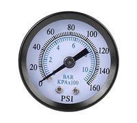 Mini Pressure Gauge, 1/8" NPT Pressure Meter for Fuel Air Oil and Water 0-160 psi / 0-10 bar