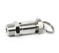 Mini Pressure Relief Valve 1/4" 1/2" Male Thread SS304 Exhaust valves Stainless Steel mini air Release valves(1I4inch 123g,N-PT_0.5B-AR)