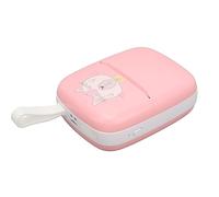 Mini Printer, Environmental Thermal Cartoon Kitty Pattern Wireless Printer Wrong Question Photographing for Home School Office (Pink)