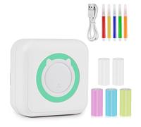 Mini Printer, Mobile Photo Printer, Portable Mini Photo Printer, GuKKK Wireless Photo Printer Thermal Printer, Smartphone Bluetooth Printer for Learning Aid, Learning Notes, Journal, Notes, List
