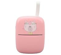 Mini Printer Portable Pocket Thermal Printer with 7 Rolls Paper,Wireless Smart Printer for Photo Picture Office Receipt Label Note QRInkless Printing (Pink)
