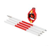 Mini -Prism with 4 Poles Tools for Instuements, Aluminium Alloy Survey Mini -Prism for Total Station, for Detection of Tunnels, Subways(ADS101 17.5mm)