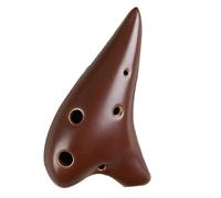 Mini Professional Performance For Beginners To Practice Hand-painted Portable Six-hole Small Ocarina Brown High Tone C