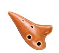 Mini Professional Performance For Beginners To Practice Hand-painted Portable Six-hole Small Ocarina Golden Brown High Key C