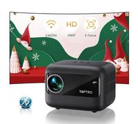 Mini Projector【1S Focus】FHD 1080P 4K Supported Portable Projector WiFi 6 and Bluetooth 5.2, TOPTRO Home Cinema Projectors for iOS/Android Smartphone/TV Stick