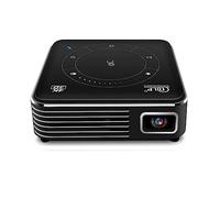 Mini Projector, 2000 Lumens LED Portable Projector Support HD 1080P 4K, Projector with Wifi and Bluetooth for Smart Phone Wireless Mirror 4000Mah Battery Portable Video Beamer (Black 4GB RAM 32GB ROM)