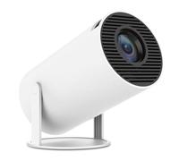 Mini Projector 4K 1080P Support, Portable Projector WiFi6 BT 5.0 Android 11, Smart Project Auto Horizontal Correction,180°Rotatable Outdoor Movie Project Compatible with Phone (White)