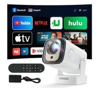 Mini Projector 4K Portable 16000L 1080P HD WiFi/BT5.4 Projector for Bedroom Smart Projectors for Home Cinema Movie Certified & Electric Focus