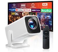 Mini Projector, 4K Portable Projector, Full HD 1080P Outdoor Projector, 270° Rotation Movie Projector, 200 Inch Max Screen, Compatible with Smartphone, TV Stick,