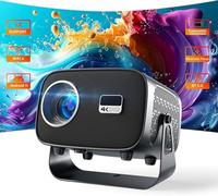 Mini Projector 4K, Portable Projector Smart with 5G WiFi and Bluetooth, TV Projector for Bedroom Home Cinema, Video Movie Projector Android Phone Outdoor, 1080P, 15000LM