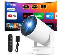 Mini Projector 4K Portable Projector WiFi 6 Android 11.1080P Full HD Support for Phone PC Lap Stick HDMI Home Theater External Speaker Electric Focus
