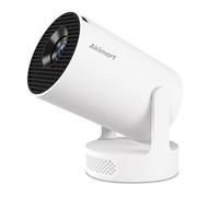 Mini Projector 4K Support with Dual-Band WIFI6 5G Wireless 5.4 Bluetooth Android 11, Soundbase Speaker, Manual Focus, Auto Vertical Keystone 180°Rotatable Portable Proyector for Home Bedroom Outdoor