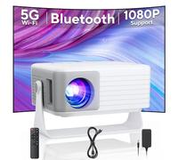Mini Projector, AKIYO 2026 Upgraded O1 WiFi Projector 1080P with Bluetooth | 360° Rotating, Auto Keystone, 50% Zoom, Portable Projectors , Compatible with iOS/Android/TV Stick/HDMI/USB/Switch
