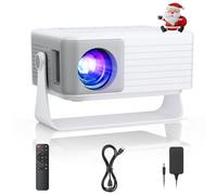 Mini Projector, AKIYO O1 2025 Upgraded 15000Lumen Projector, 360° Rotating, Auto Keystone, 50% Zoom, Portable Projectors 1080P Full HD Supported, Compatible with iOS/Android/TV Stick/HDMI/USB/Switch