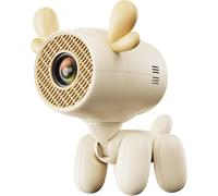 Mini Projector, Cartoon Dog Smart Projector with Wifi 6 and Bluetooth 5.1, Full HD 4K Support, Portable Projector Android 11, 160ANSI Auto Keystone Correction 130" Screen