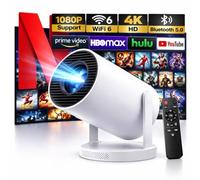 Mini Projector For Bedroom 2026 | Supports 1080P With Android 14.0 - 20000 Lumens Smart Projector & Native 720P Portable HY300 Projector | Screen Mirroring for iOS/Android | Gaming & HDMI Compatible
