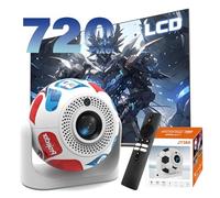 Mini Projector for Bedroom Android 13 Portable Projector for Football Matches,Auto Keystone Smart Projectors,1280 * 720P,WiFi 6 + BT 5.2,Home Theater Projectors (Colourful)