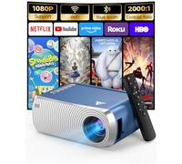 Mini Projector for iPhone, Led Portable Projector with WiFi and Bluetooth, FHD 1080P Support Movie Projectors Outdoor and Bedroom, Video Projectors with Speaker for Phone/HDMI/USB/TV Stick