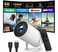 Mini Projector, Native 1080P Portable Projector, 4K Support with Carrying Case