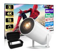 Mini Projector, Native 1080P Portable Projector with Carrying Case, 4K Support, 270°Rotatable Outdoor Movie Proyector, Home Theater Projector Compatible with Phone/TV Stick/Laptop/PS4/HDMI/USB