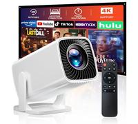 Mini Projector, Portable Projector 4K & Full HD 1080P Support, 270° Rotation Outdoor Projector, Movie Projector Compatible with Smartphone, TV Stick, Laptop, PS4, HDMI, USB (No WiFi or Bluetooth)