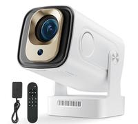 Mini Projector, Smart Projector 4K Home Cinema, 1080P 180° Rotation Portable Projector, WiFi 6 & Bluetooth Android 11.0, Car Keystone/Trapezoidal Correction, 130 Inch Screen Video Projector, 4000+