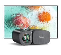 Mini Projector, Tkisko 5G WiFi 1080P Supported Video Projector, 12000 Lumens Portable Outdoor Projector, Home Theater Projector for Ceiling/Gaming/Movie, Compatible with iOS, Android, TV Stick, HDMI