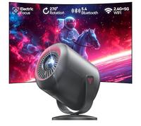 Mini Projector [with 360° Stand], Portable Projector 4K Support, [Electric Focus Auto Keystone]Projector with wifi and bluetooth