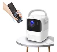 Mini Projector with HDMI, 150 ANSI Lumens, 600P Resolution, Portable Projector for Bedroom, Home Theater- Compact Design, 1+8GB, Android OS (WHITE)