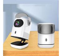 Mini Projector with HDMI, 240 ANSI Lumens, 1280x1080P Resolution, Portable Game Projector for Bedroom, Home Theater, and Outdoor Use (White)-Compact Design, 4K Support