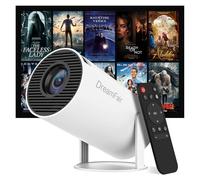 Mini Projector with WIFI 6 and Bluetooth, 4K 1080P Support Portable Projector, Built-in App, Android 11, 150 ANSI, Auto Keystone Correction, 40"-130" Screen Video Projector for Laptop/PC/Smartphone