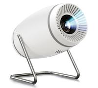 Mini Projector, 4K Support Portable Projector with WiFi 6 and Bluetooth, Auto Keystone 130'' Screen 180° Rotatable Smart Cinema Projector for Home Bedroom Outdoor