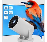 Mini Projector with WIFI 6 and Bluetooth 5.4: HY300 PRO+ Portable Smart Projector Support 4K 1080P Android 11 Auto Keystone 180° Rotatable projector for Bedroome, Home Cinema, Outdoor