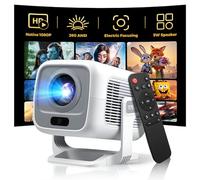 Mini Projector with WiFi 6 and Bluetooth 5.4, Native 1080P Full HD, Auto Focus, Android 11 Smart Projector, Auto Keystone, Short Throw for Movies, Gaming and Home Theater