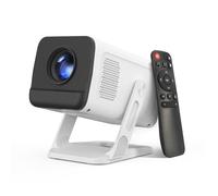 Mini Projector with WIFI 6 and Bluetooth 5.4, Smart Portable Projector Supports 4K 1080P, projector for bedroom with Auto Keystone, Movie Projector with 180° Adjustable Stand.