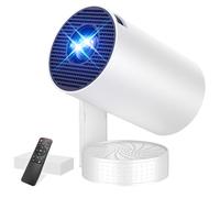 Mini Projector with WiFi 6 and Bluetooth 5.4, Support 4K 1080P Short Focus Portable Projector 15Watt Sound Base Speaker Auto Keystone 270° Rotatable Compatibile with HDMI/TV Stick/Laptop/Memory Stick