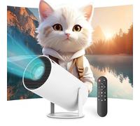 Mini Projector with WiFi and Bluetooth, 40-200 Inch Outdoor Smart Portable Movie Projector, Support 4K 1080P, 180°Rotatable Projector, Compatible with iOS Android, Phone