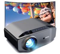 Mini Projector with WiFi and Bluetooth 4K Support, Native 1080P Portable Outdoor Smart Projector, Mirror Screen with Android/iOS/PC Compatible with PC/PS5/Phone/TV Stick