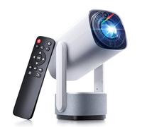 Mini Projector with Wifi and Bluetooth 4K Support - SOOMFON Portable Smart TV Projector for Bedroom with 6W Speaker 270° Rotatable 260 Lumens Auto Keystone, Compatible with iOS/Android/TV Stick/HDMI