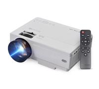 Mini Projector with WiFi Android 9.0 System Support 210in Display Same Screen Technique Movie Projector Built-in Dual Speaker with Remote Control Support TV Box Computer Flash Disk TF Card for Home