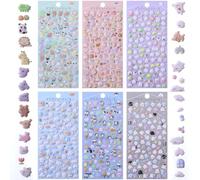 Mini Puffy Stickers 600Pcs Small 3D Kawaii Stickers Cute Cartoon Animal Cat Dog Penguin Birds for Phone Case Scrapbooks Crafting