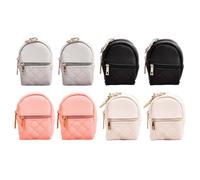 Mini Purses Keychains Backpacks, 8Pcs 3.9×3.1Inch Cute Coin Purse Backpack Portable Lipstick Zipper Bag for Women
