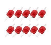 Mini Push Button Flashlight Switch 12x8mm DC 30V 1A 1208YD Self Locking ON OFF Switches For Electric Torch Flashlight 10Pcs(Red 10Pcs)