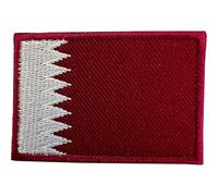 Mini Qatar Flag Patch Iron Sew On Denim Jeans Jacket Bag Small Embroidered Badge