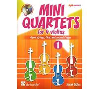 Mini Quartets 1 for 4 Violins: Open Strings, First and Second Finger