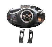 MINI R50 R52 R53 2002-2006 Interior Accessories Sets, Decoration cover rings for Mini Cooper One/S/JCW R50 R52 R53(Steering wheel buttons-Type A1-Carbon Fiber Pattern)