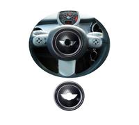 MINI R50 R52 R53 2002-2006 Steering Wheel Trim, Steering Wheel Center Cap for Mini Cooper One/S/JCW R Series R50 R52 R53 2002-2006(Carbon Pattern)