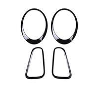 MINI R50 R52 R53 accessories, Car Headlight Head Tail Light Lamps Frame Rings Cover Stickers for Mini Cooper One/S/JCW R Series R50 R52 R53 2002-2006(Gloss Black)