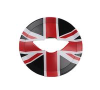 MINI R55-R61 Steering Wheel Center Panel Cover Sticker for Mini Cooper One/S/JCW R Series R55 R56 R57 R58 R59 R60 R61(Union Jack Red/Black)